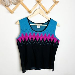 ming wang argyle sweater vest